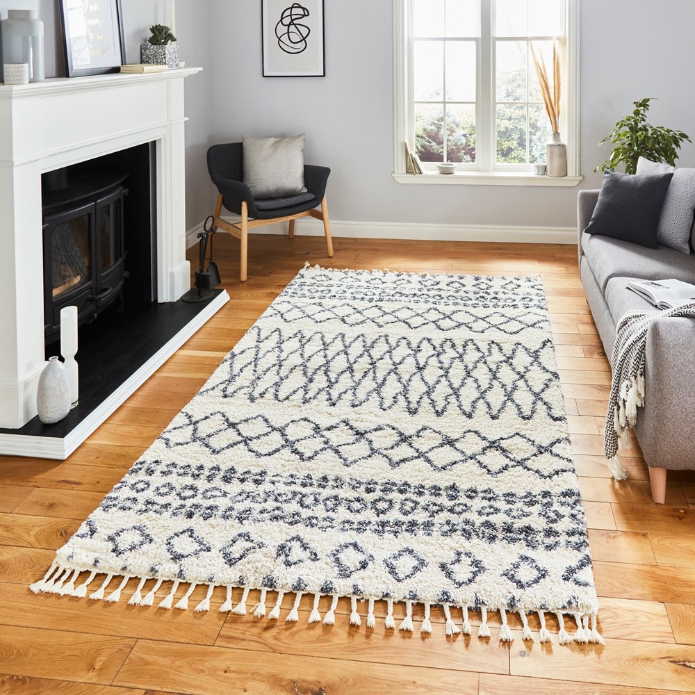 Aspen 1795 Boho Rugs in Ivory Grey